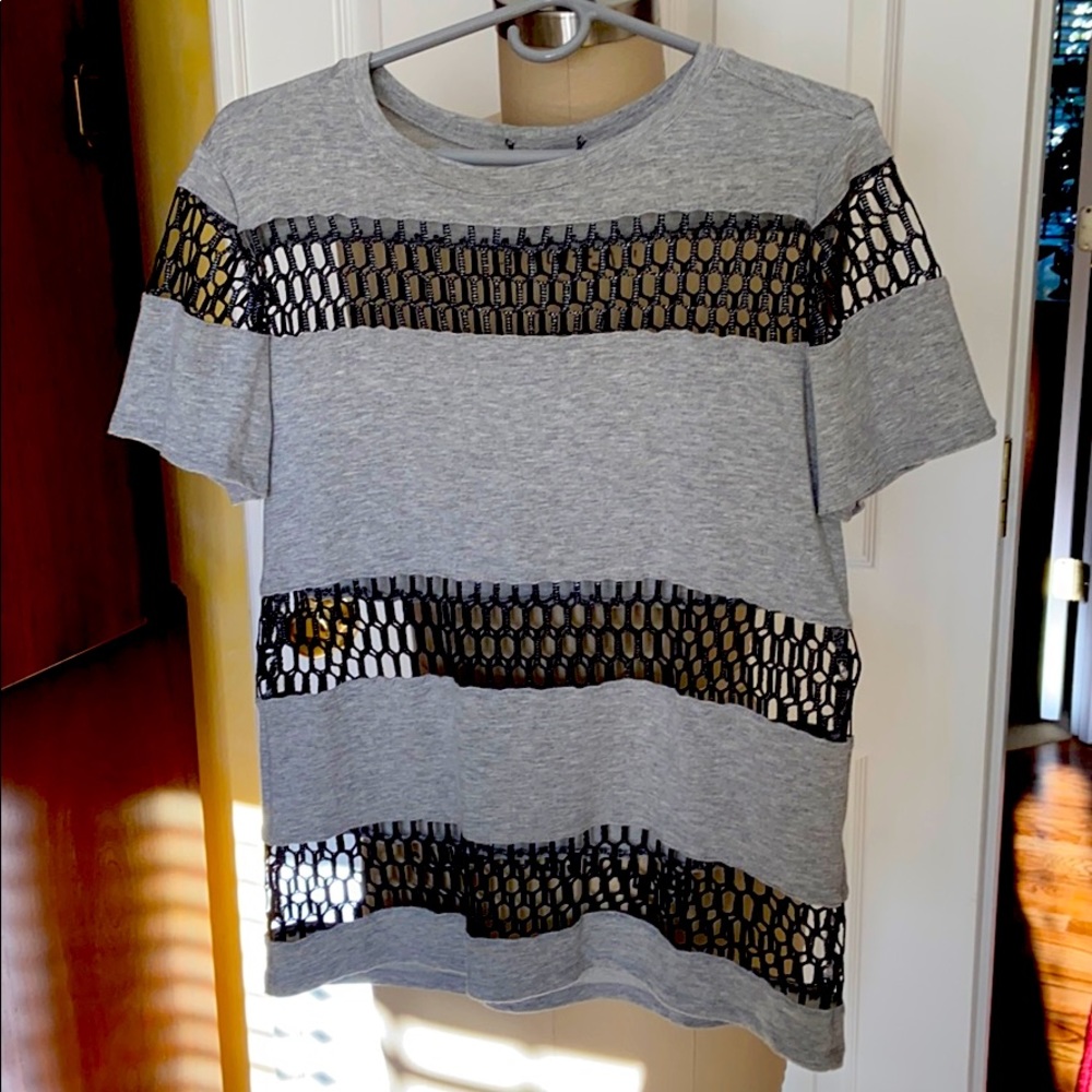 Ladies Mesh and cotton top